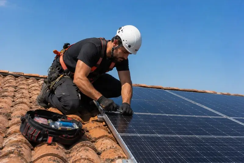 Maintenance et monitoring de panneaux solaires à Île-d'Arz